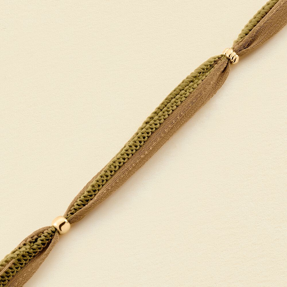 Pulsera con cord&oacute;n ILIOS - Caqui / Oro - Pulsera con cord&oacute;n  | Agatha