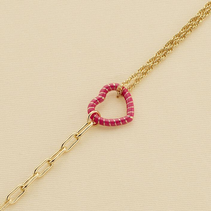 Pulsera de cadena SESHA - Rosa / Oro - Pulseras  | Agatha