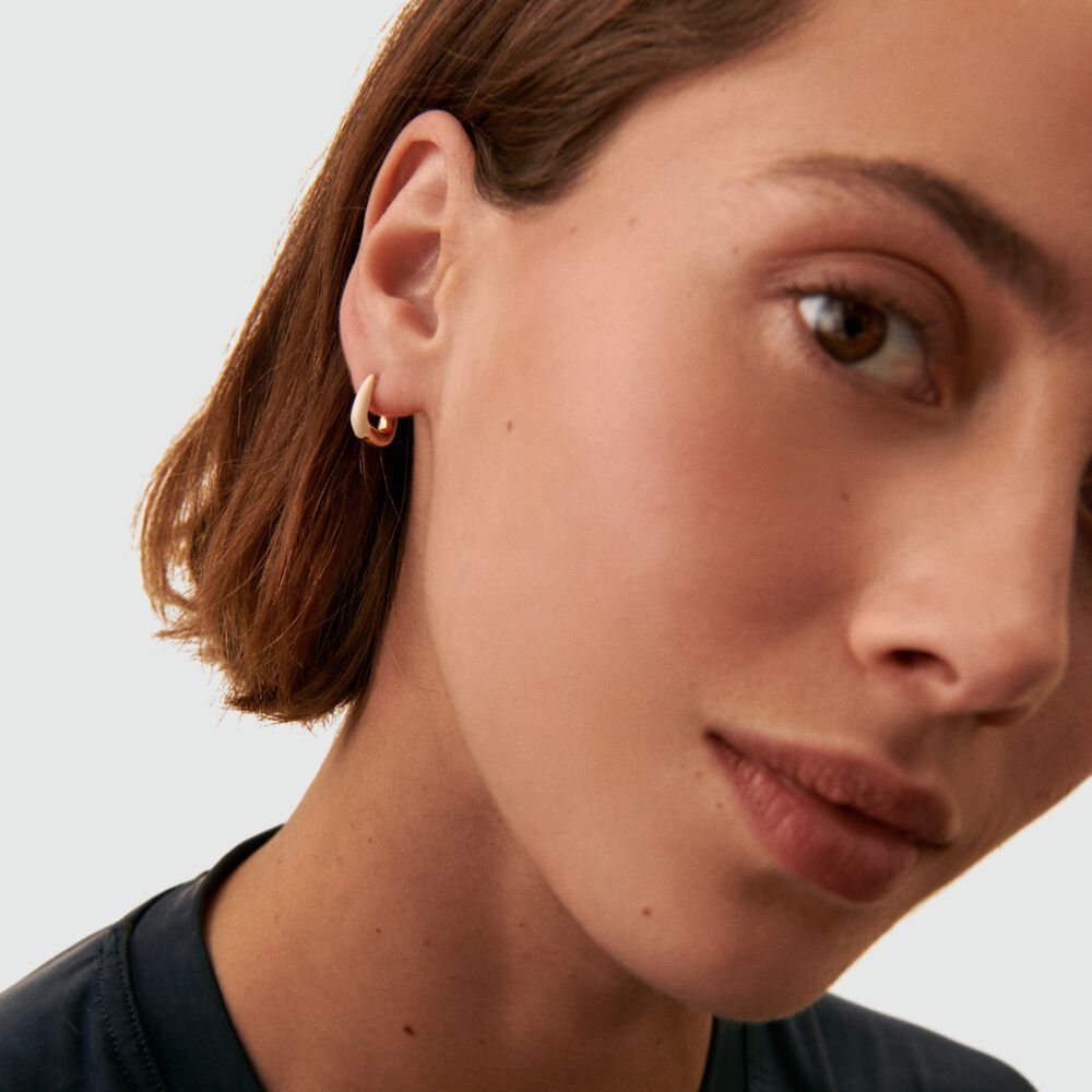 Criolla individual MIX & MATCH - Blanco / Oro - Pendientes  | Agatha