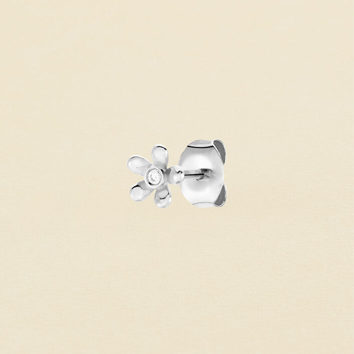 Piercing mini BLOOMY - Cristal / Plateado - Piercings  | Agatha