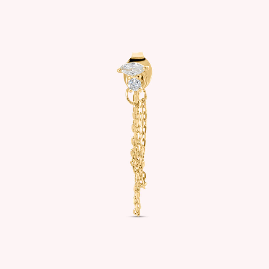 Piercing criolla AMAS - Cristal / Oro - Piercings  | Agatha