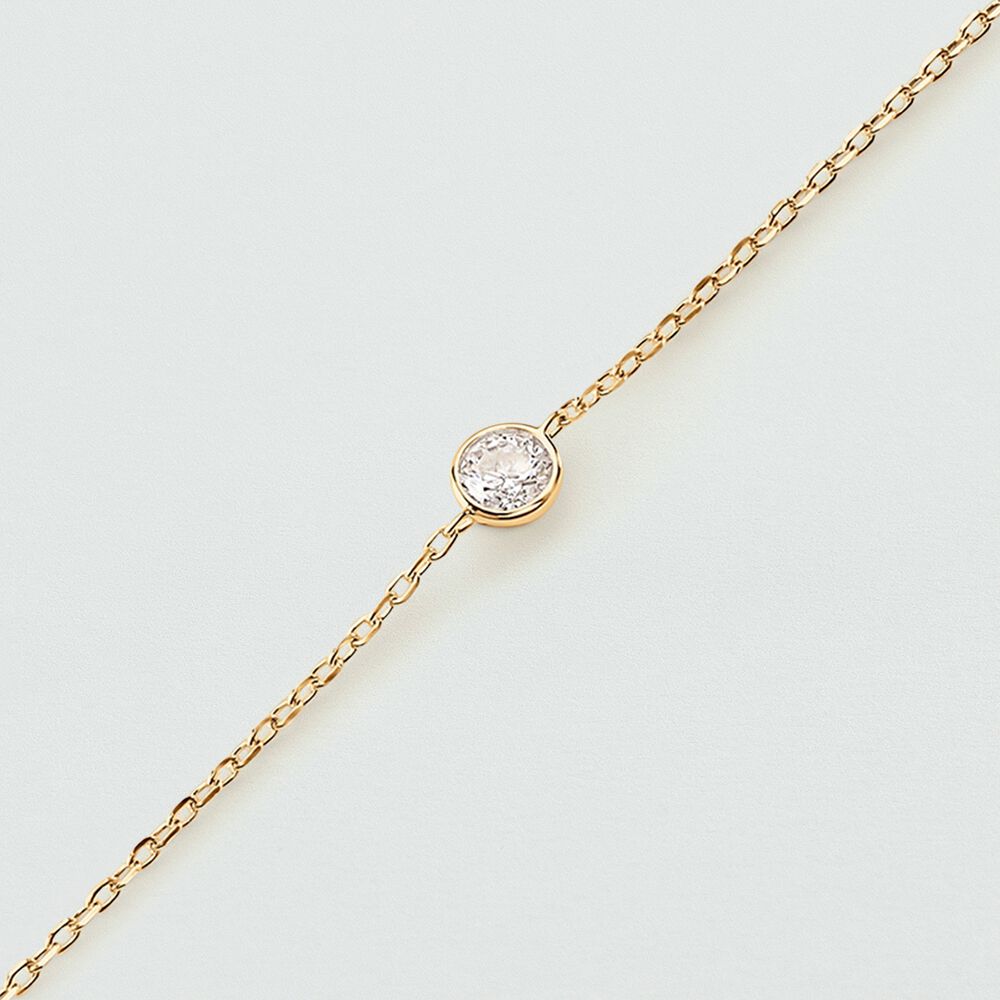 Pulsera de cadena BRILLANT - Cristal / Dorado - Pulsera de cadena  | Agatha