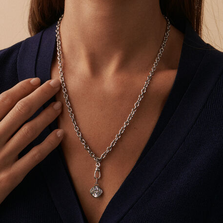 Colgante MOSQUETÓN - Plateado - Joyas  | Agatha