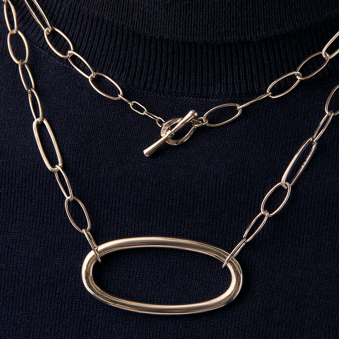 Collar largo CHAIN - Plateado - Collares  | Agatha