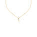 Collar corto LETTRE L - Cristal / Oro - Collares  | Agatha