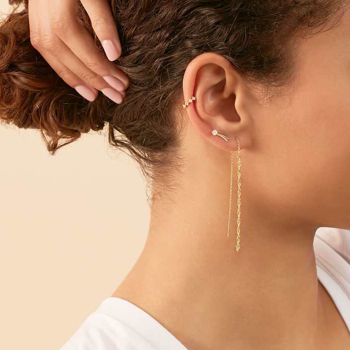 Ear cuff OFEE - Cristal / Oro - Piercings  | Agatha
