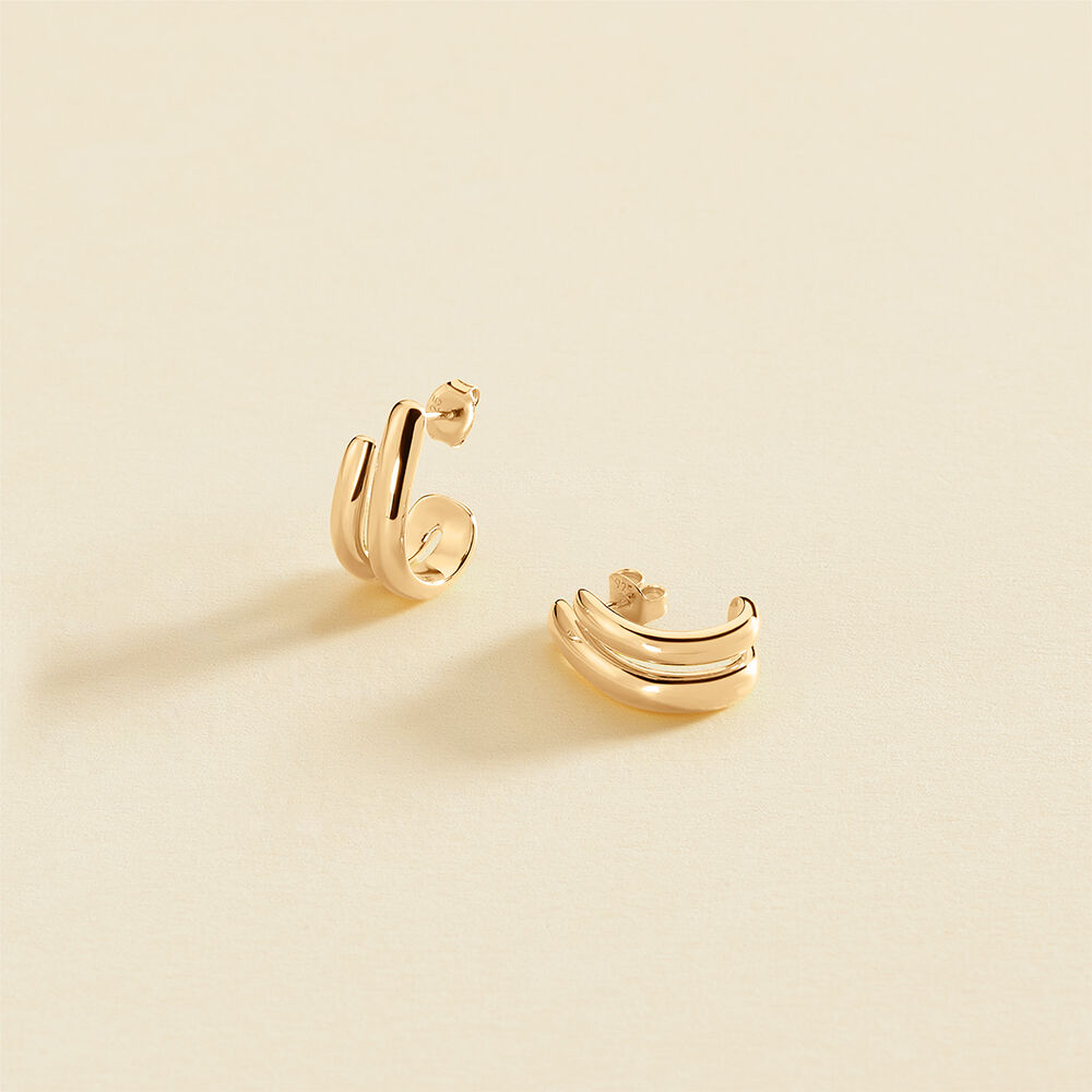 Pendientes largos TRIJONC - Dorado - Pendientes largos  | Agatha