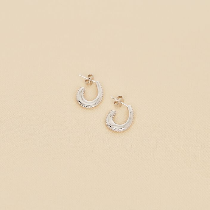 Criollas GEMINI - Cristal / Plateado - Pendientes  | Agatha