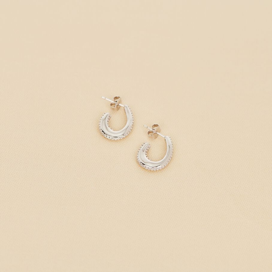 Criollas GEMINI - Cristal / Plateado - Pendientes  | Agatha