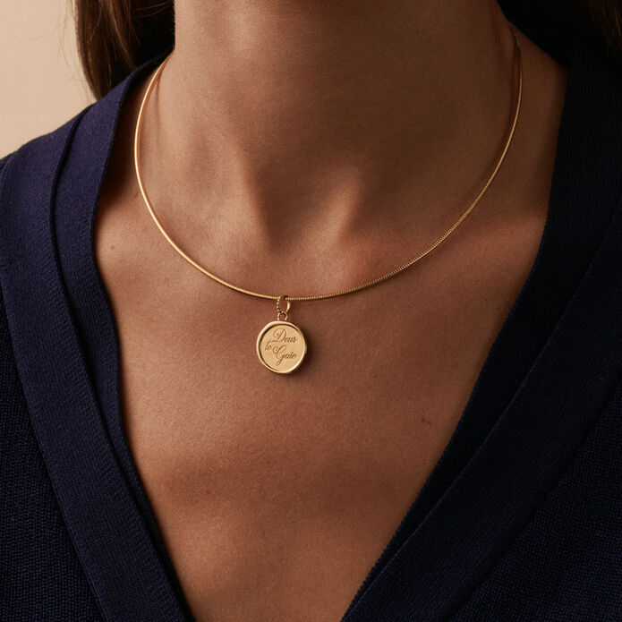 Colgante DEUS - Azul / Oro - Joyas  | Agatha