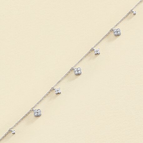 Pulsera de cadena BELOVED - Cristal / Plateado - Pulseras  | Agatha