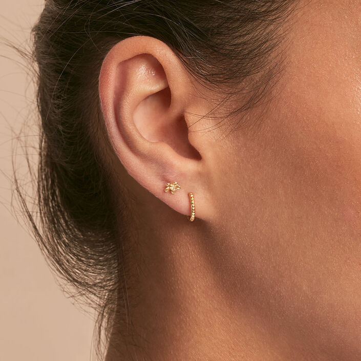 Piercing mini BLOOMY - Cristal / Oro - Piercings  | Agatha