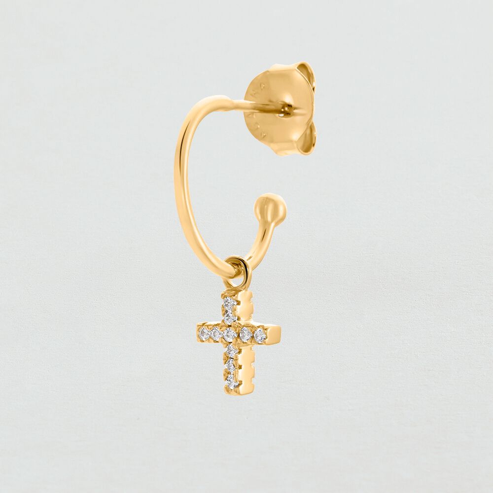 Piercing criolla CRIOCRUZ - Cristal / Dorado - Piercings  | Agatha