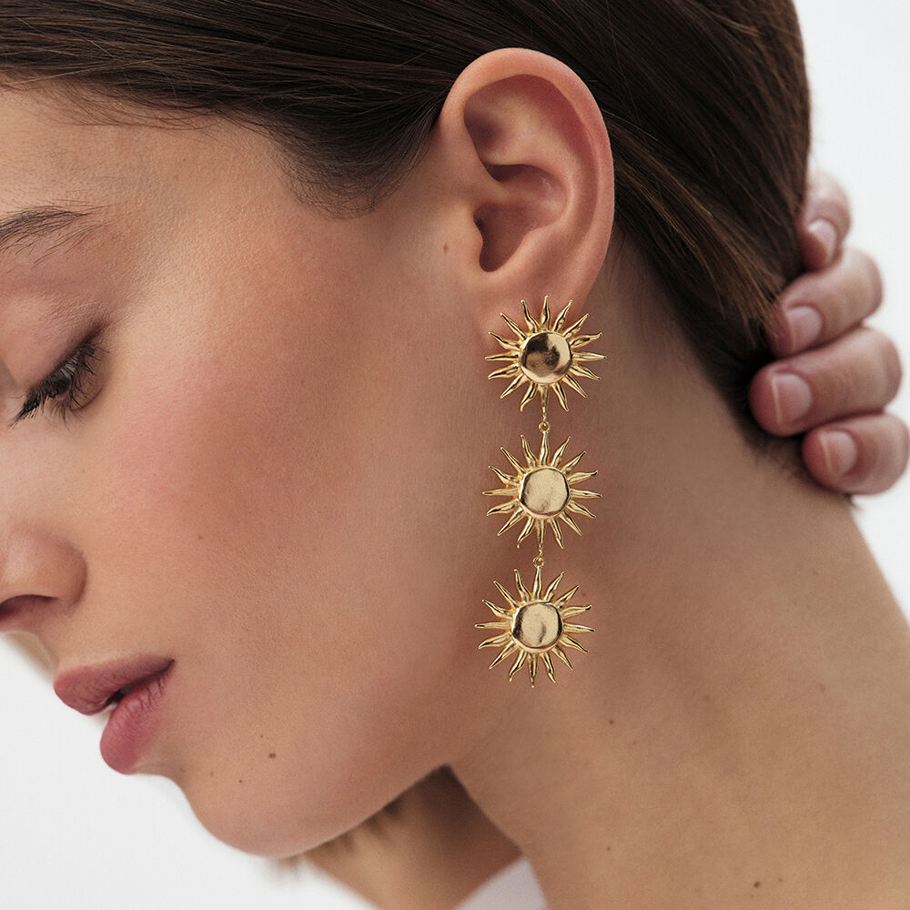 Pendientes largos TIARE - Dorado - Pendientes largos  | Agatha