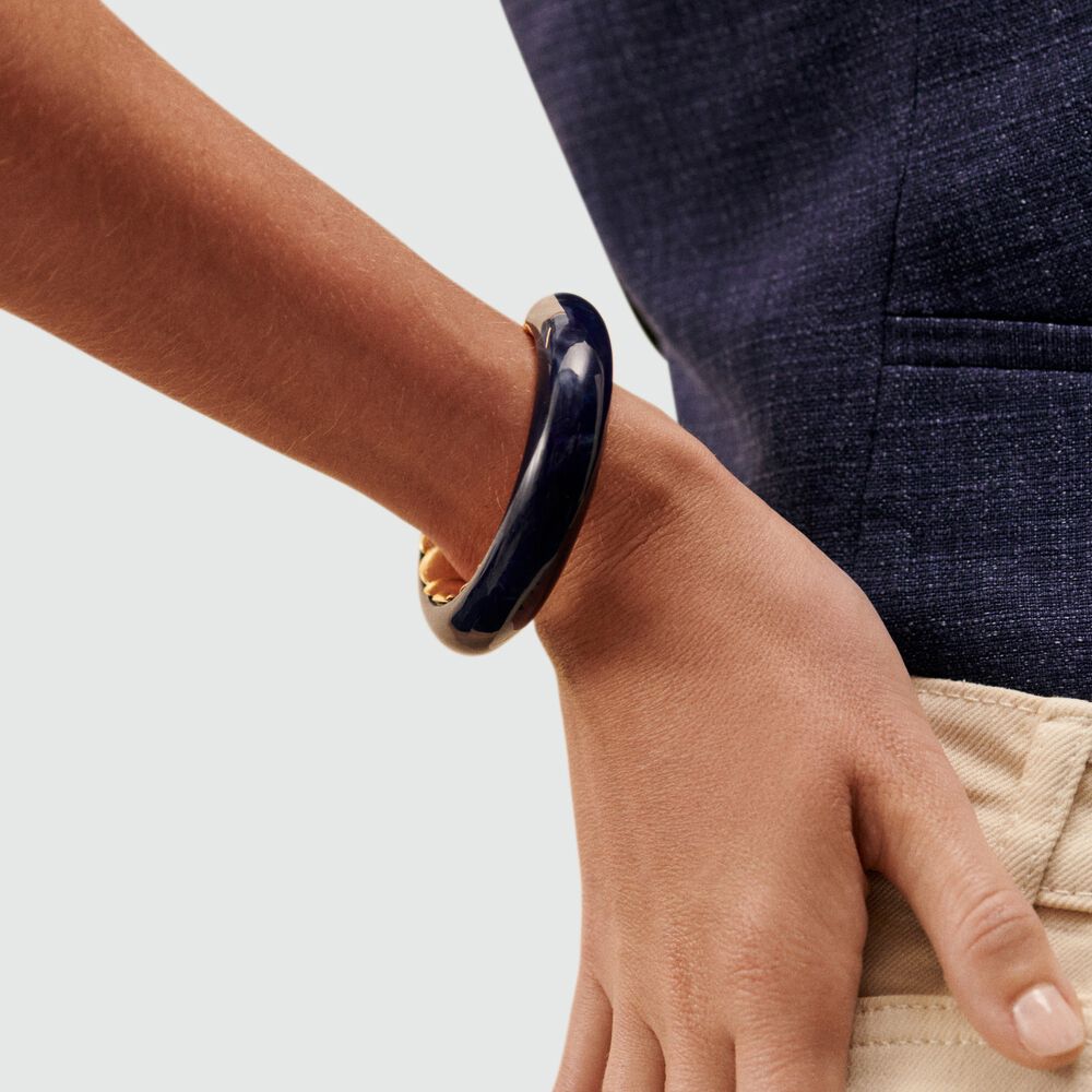 Pulsera rígida TORSADES - Azul / Oro - Outlet  | Agatha