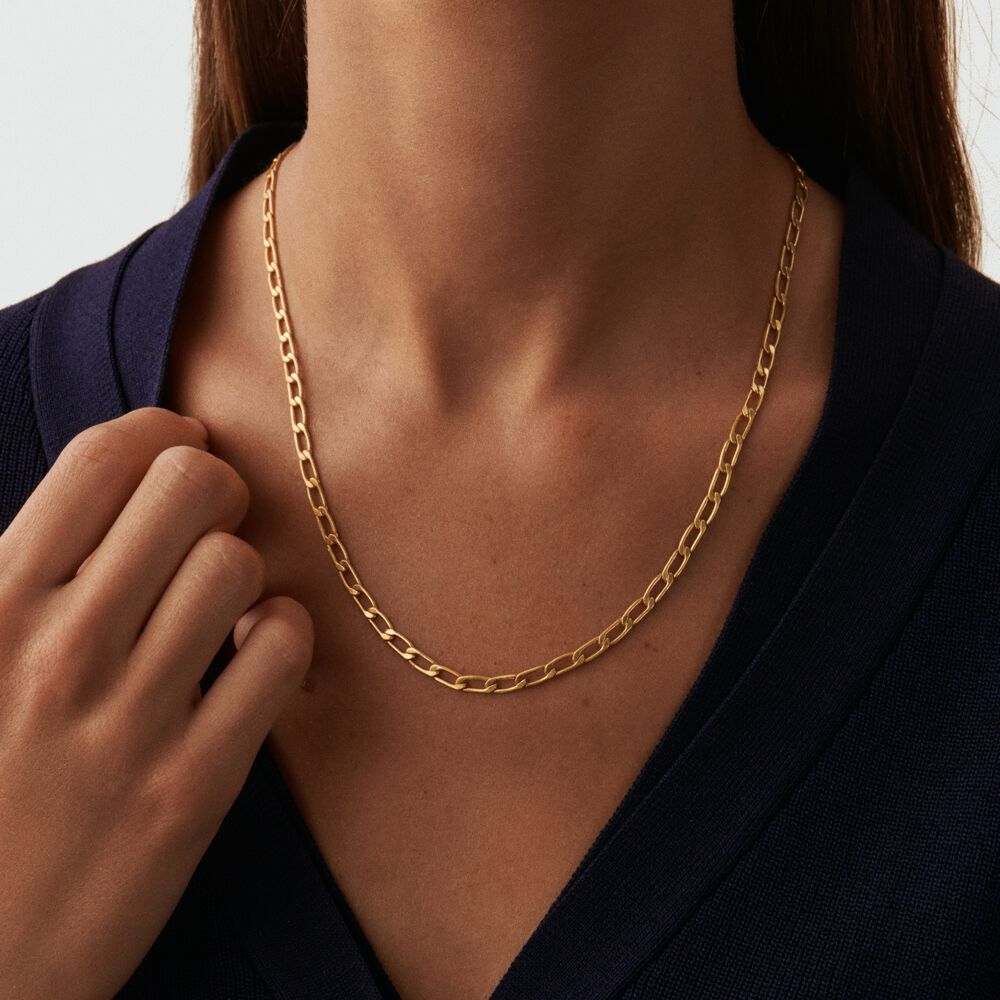 Collar midi RECTANGLE - Dorado - Cadena  | Agatha