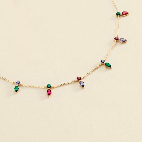 Collar corto ASTRE - Multicolor / Oro - Collares  | Agatha