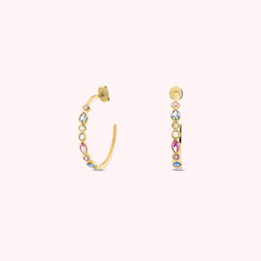 Criollas ARCO - Multicolor / Oro - Pendientes  | Agatha
