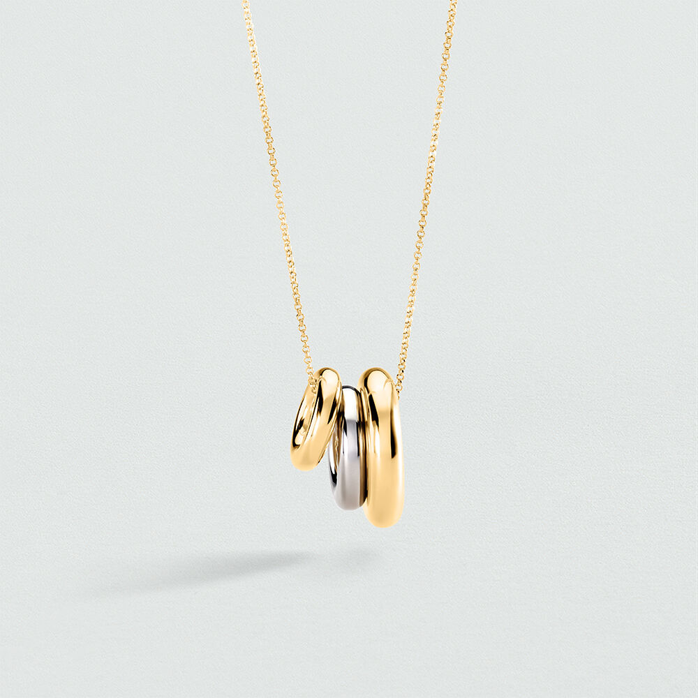 Collar midi TRIJONC - Dorado / Plateado - Collar de fantasía  | Agatha