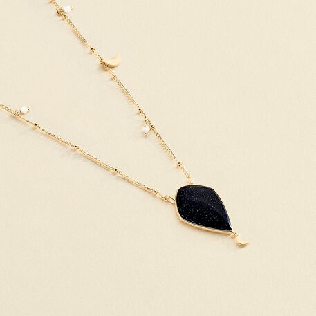 Collar midi CREPUSCULE - Azul / Oro - Collares  | Agatha