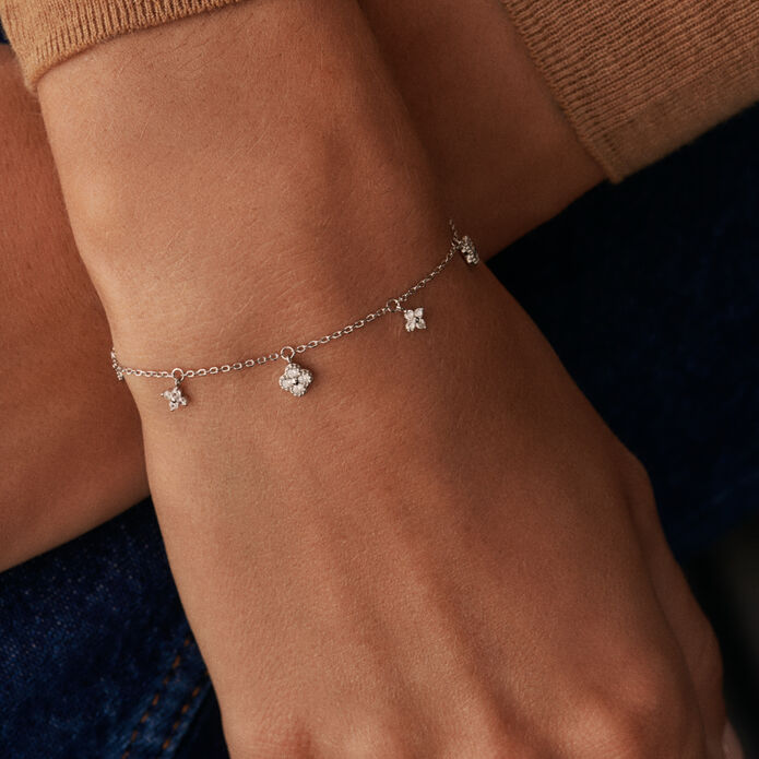 Pulsera de cadena BELOVED - Cristal / Plateado - Pulseras  | Agatha