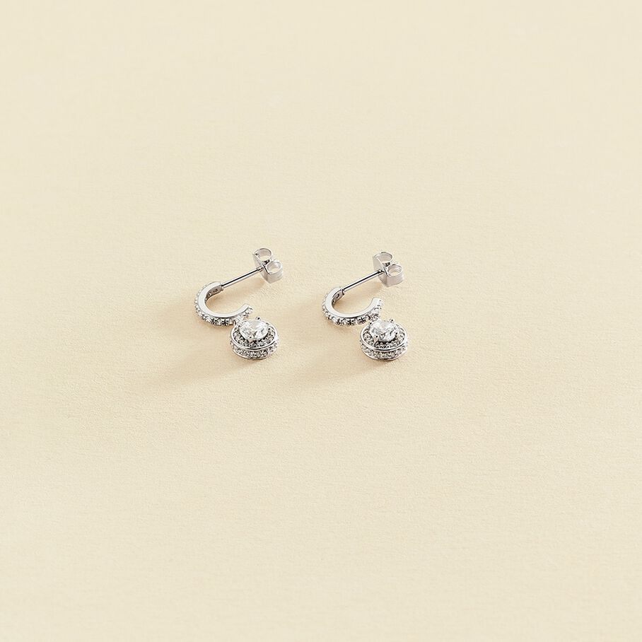Criollas IMPERIAL - Cristal / Plateado - Pendientes  | Agatha