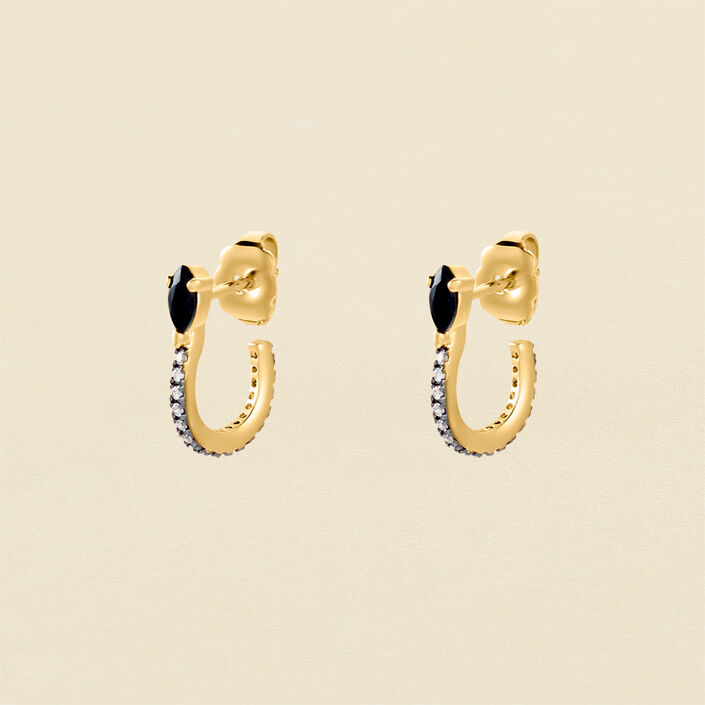Criollas SNAKY - Cristal / Gris - Pendientes  | Agatha