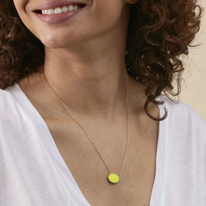 Collar midi ATMA - Amazonite/ amarillo - Collares  | Agatha