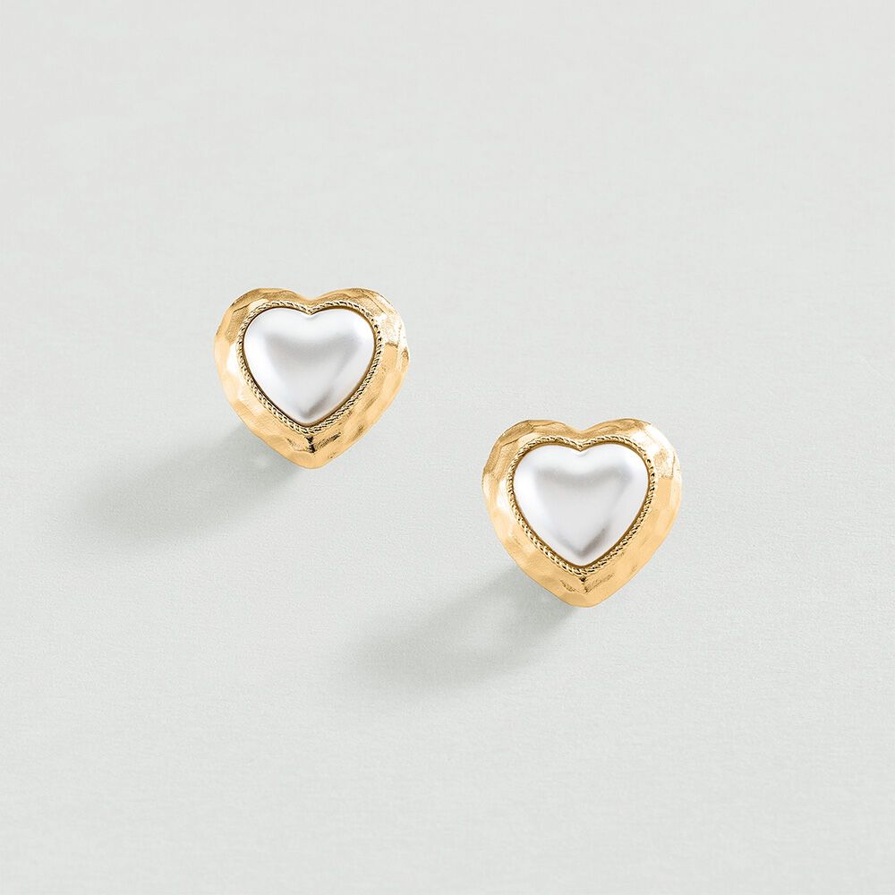 Pendientes de clip N-13 - Perla / Oro - Pendientes de clip  | Agatha