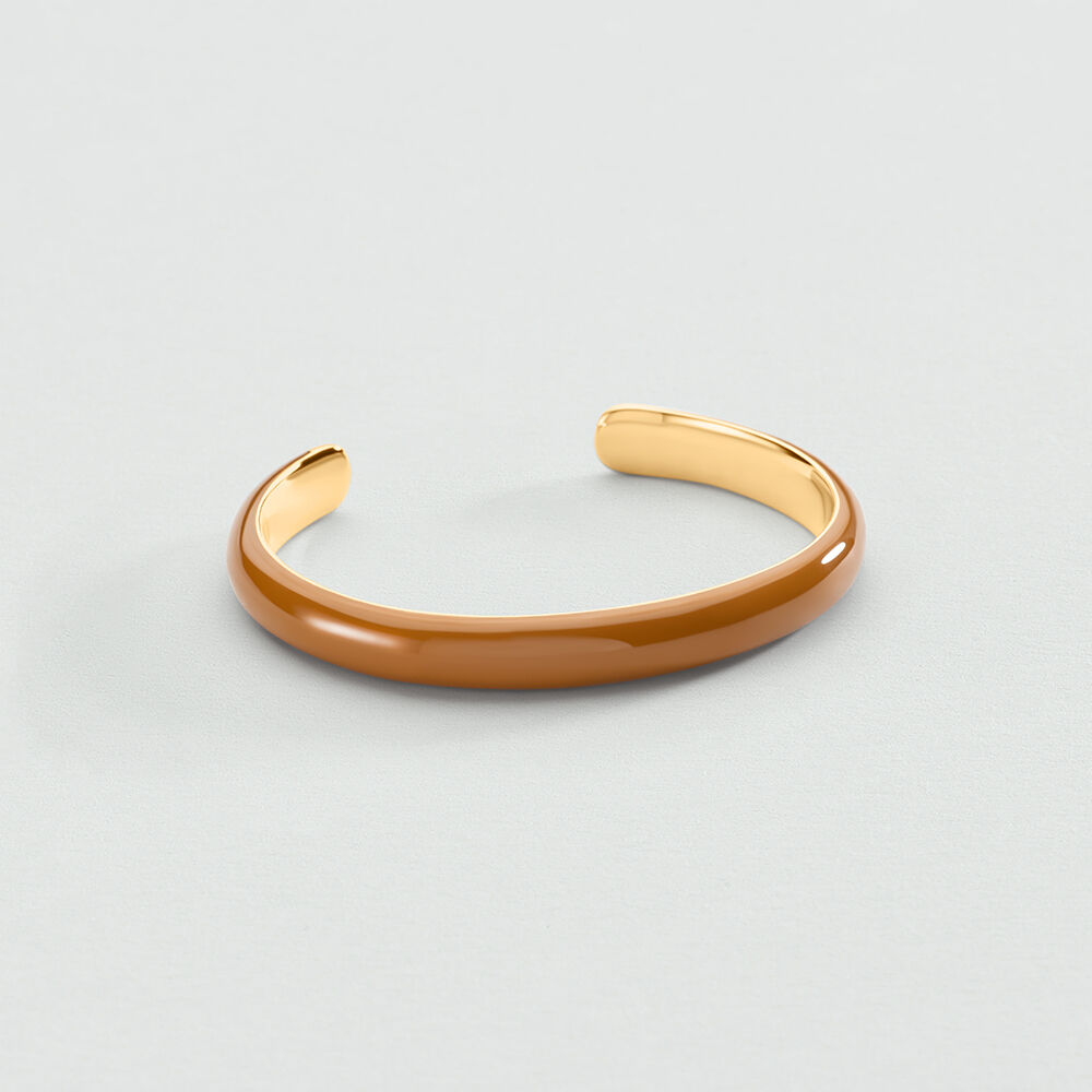 Pulsera rígida LEO - Marrón / Dorado - Pulsera rígida  | Agatha