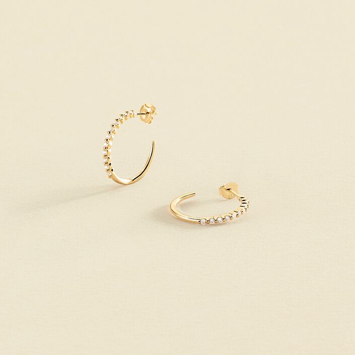 Criollas BELOVED - Cristal / Dorado - Pendientes  | Agatha