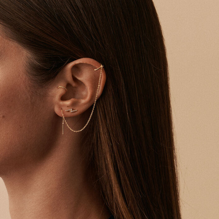 Piercing mini ECLAIR - Cristal / Dorado - Piercings  | Agatha