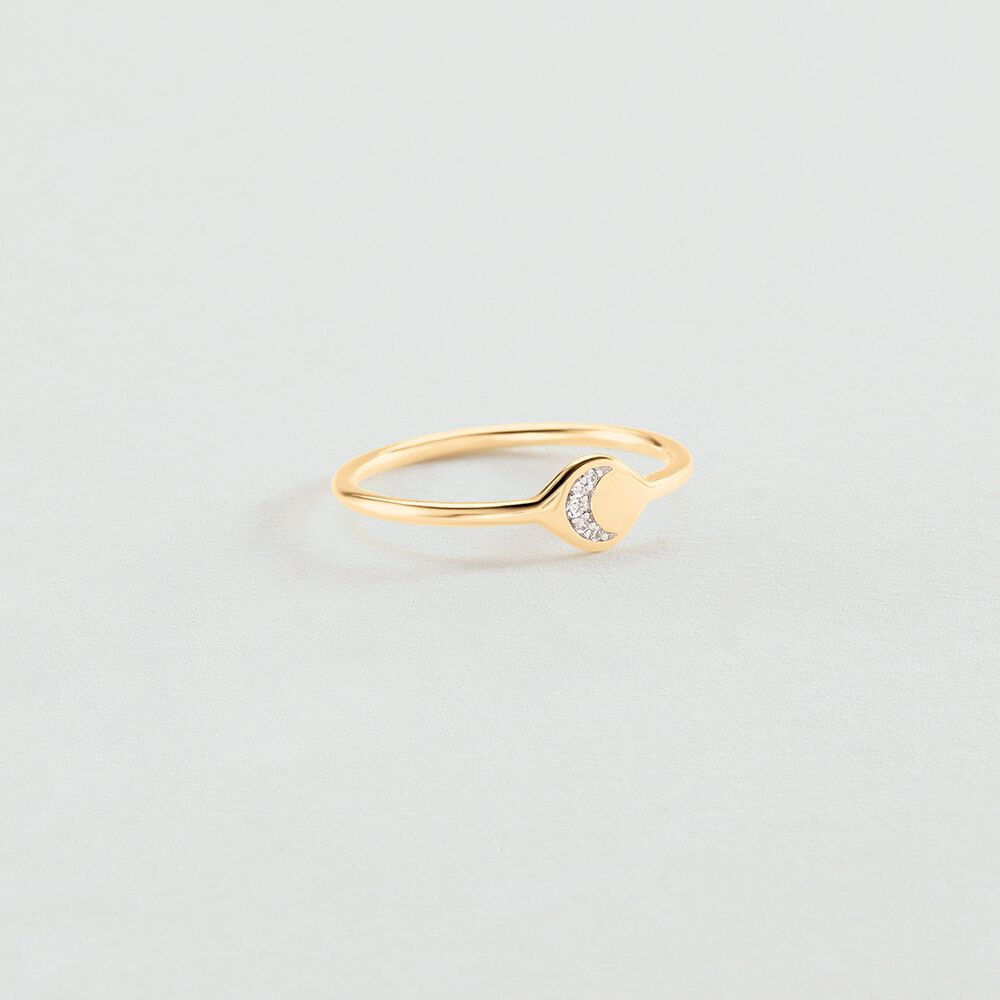 Anillo fino MAHINA - Cristal / Dorado - Anillos de fantas&iacute;a  | Agatha