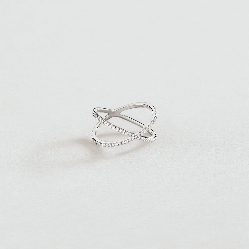 Anillo fino BARSHINE - Cristal / Plateado - Anillos de fantasía  | Agatha