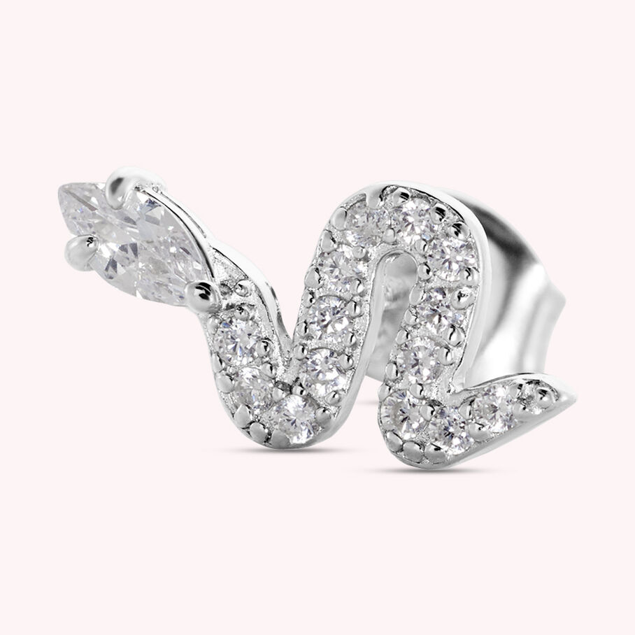 Piercing mini SNAKY - Cristal / Plateado - Piercings  | Agatha
