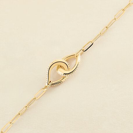 Pulsera de cadena GEMINI - Cristal / Dorado - Pulseras  | Agatha