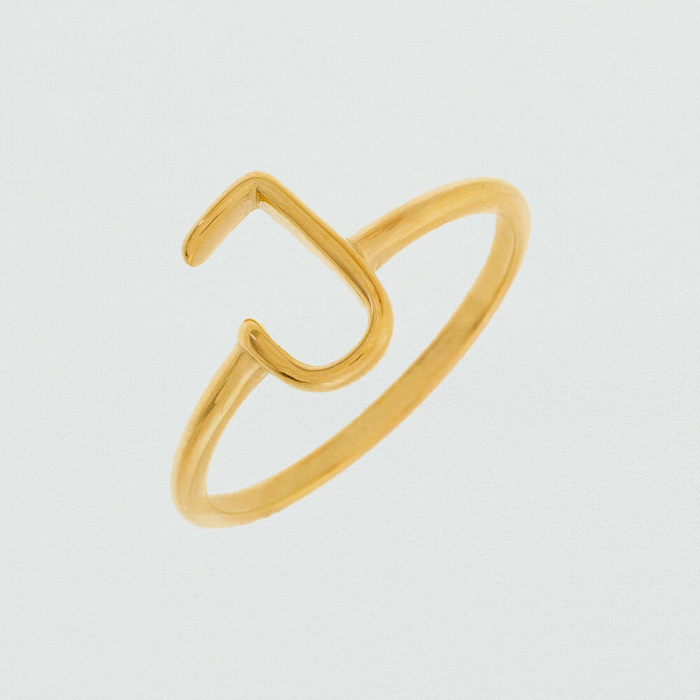 Anillo fino LETTRE J - Dorado - Anillos  | Agatha