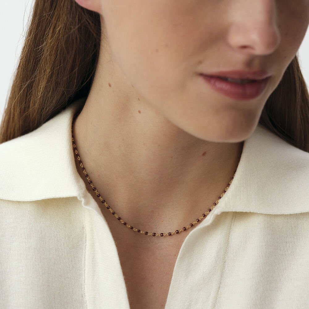 Collar corto SMARTY - Bordeos / Dorado - Collar corto  | Agatha