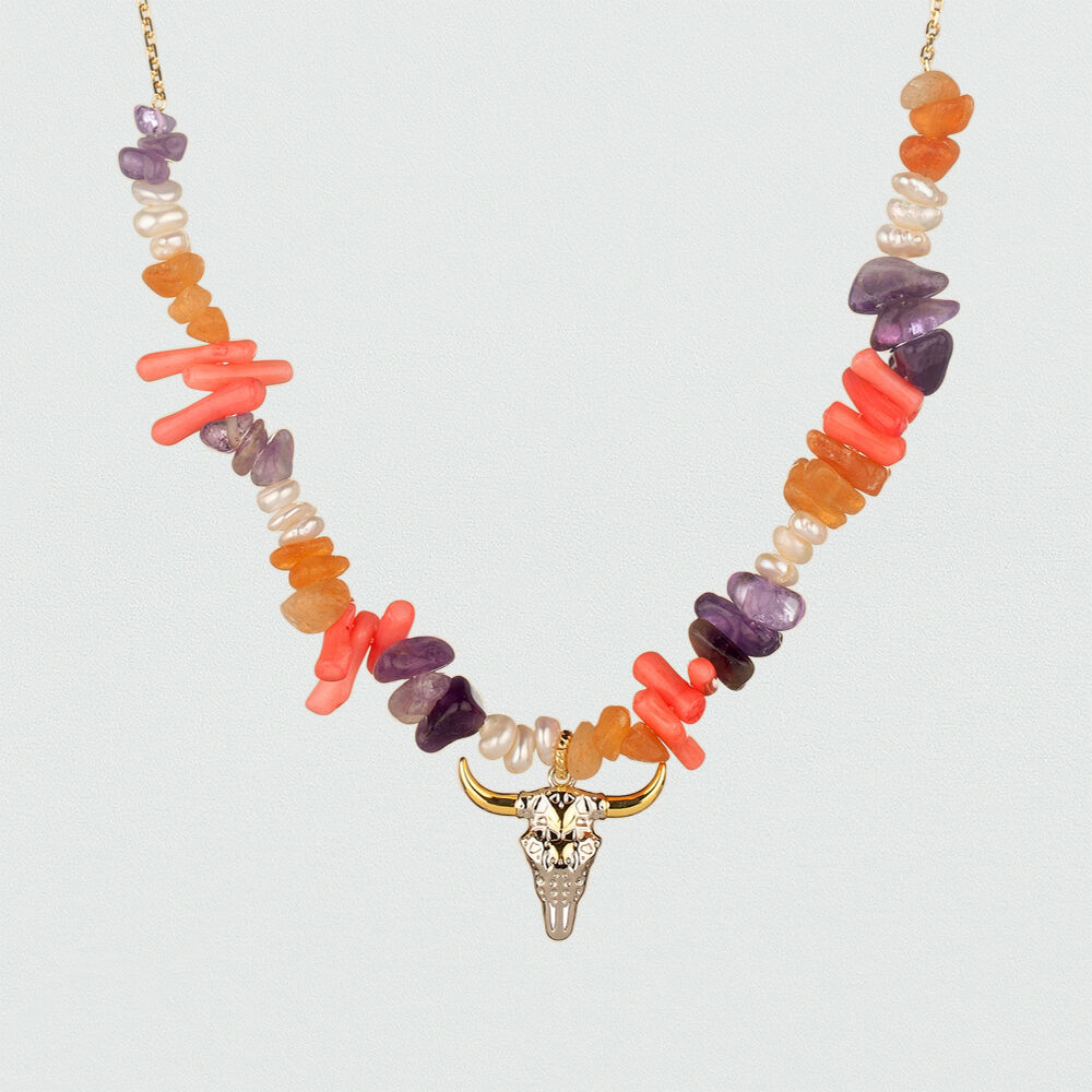 Collar corto RODEO - Multicolor / Oro - Rebajas  | Agatha