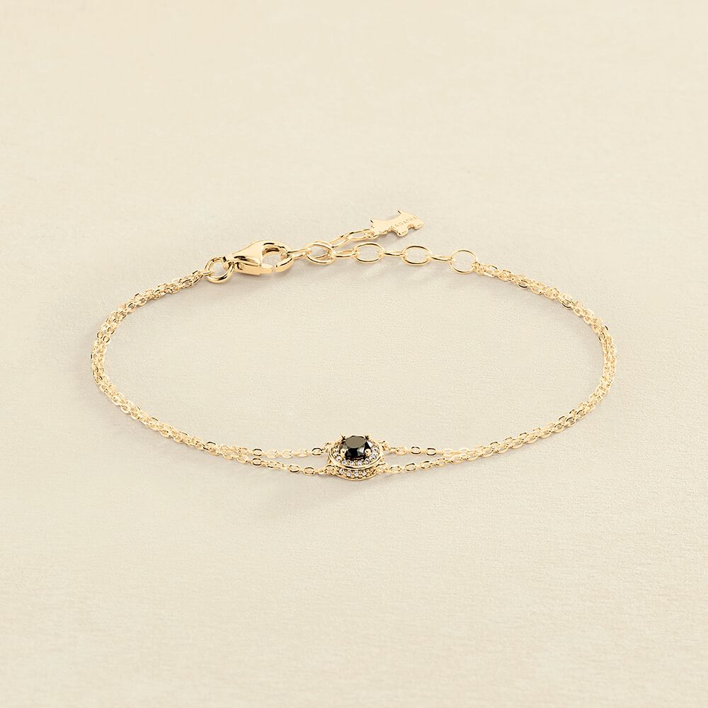 Pulsera de cadena IMPERIAL - Negro / Oro - Pulseras  | Agatha