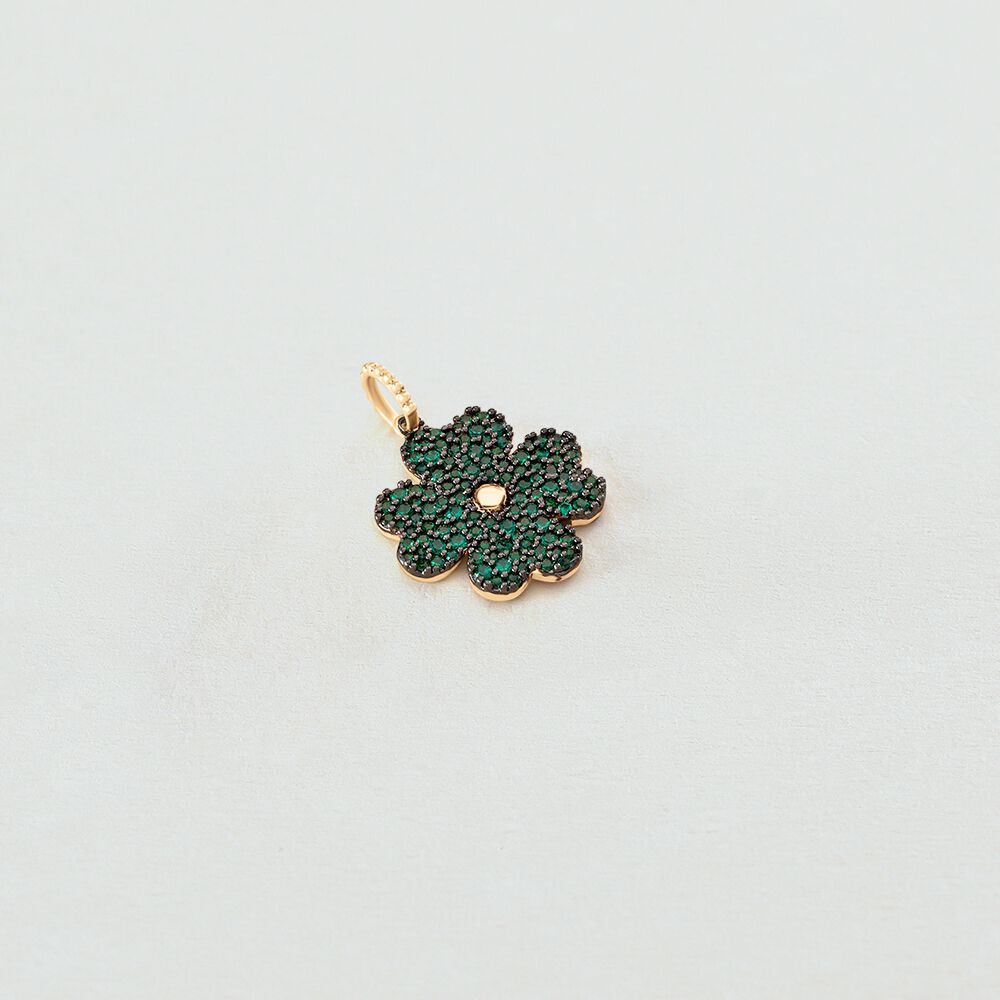 Colgante TRÉBOL - Verde / Dorado - Colgante  | Agatha