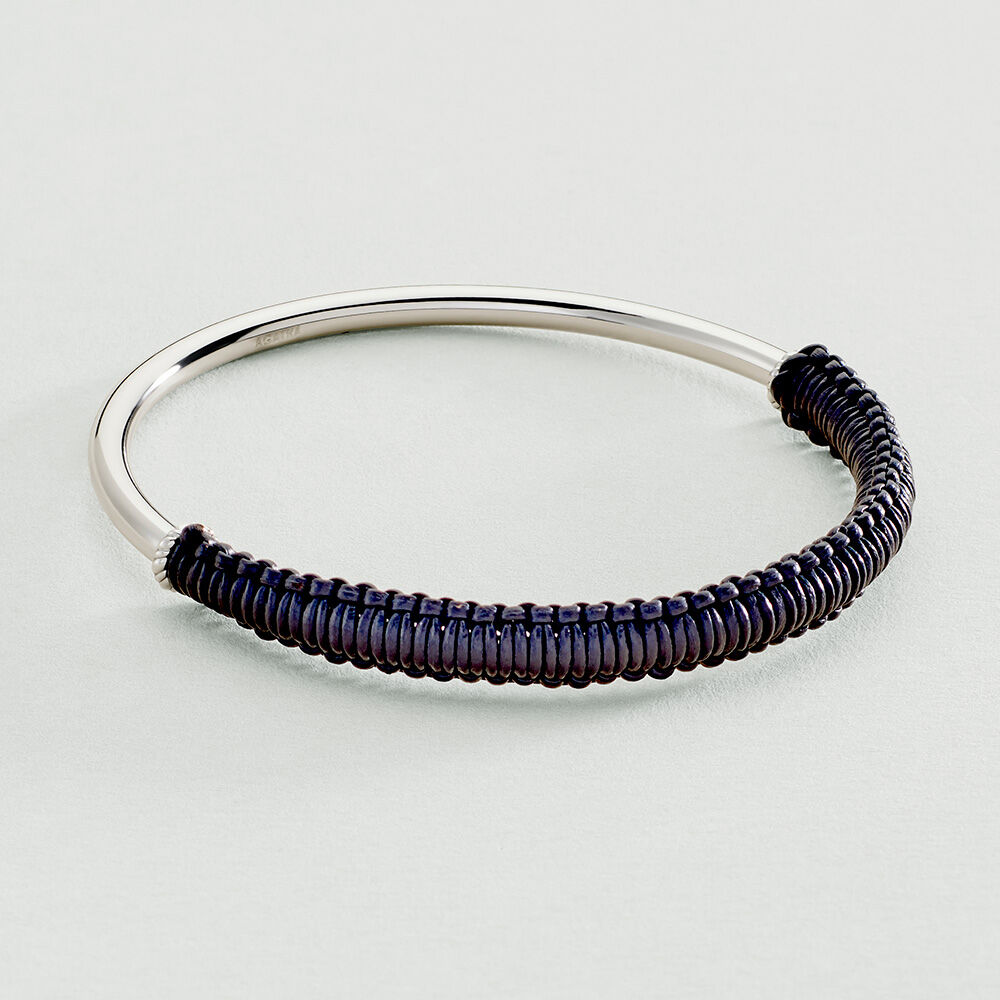 Pulsera r&iacute;gida TWIGGY - Plateado / azul oscuro - Pulsera r&iacute;gida  | Agatha