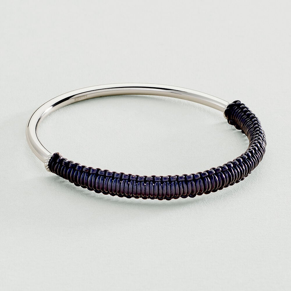 Pulsera rígida TWIGGY - Plateado / azul oscuro - Pulsera rígida  | Agatha