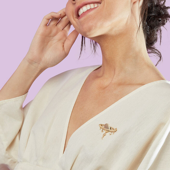 Broche BIGBANG - Cristal / Dorado - Joyas  | Agatha