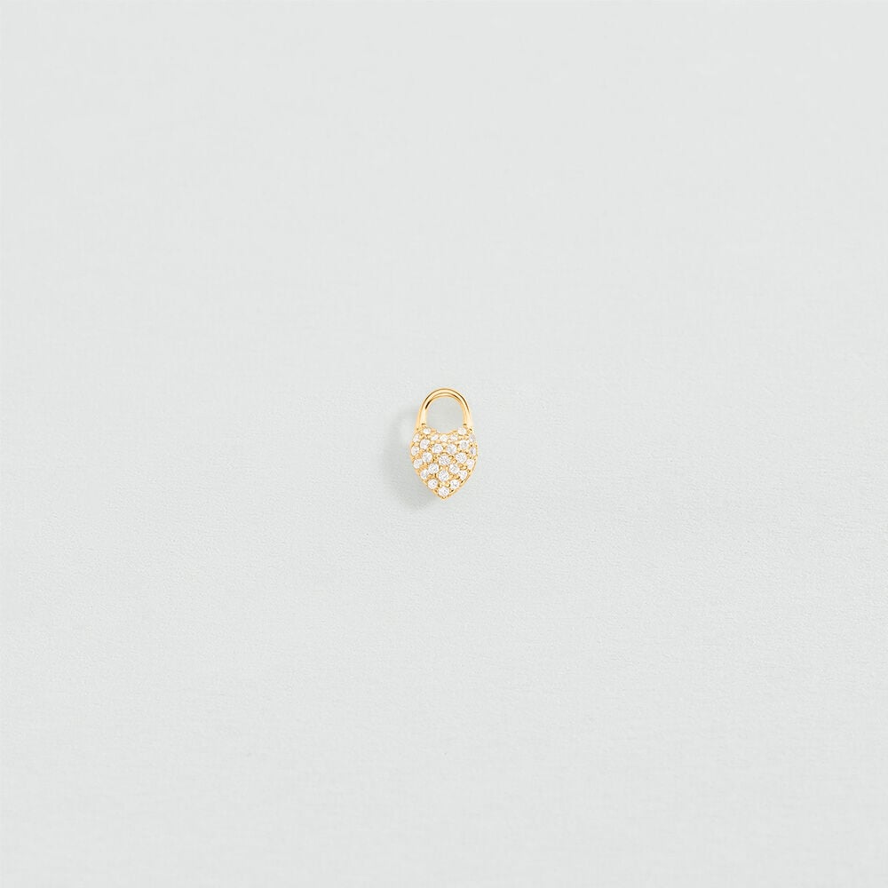 Colgante CORAZ&Oacute;N PAV&Eacute; - Cristal / Dorado - Joyas  | Agatha