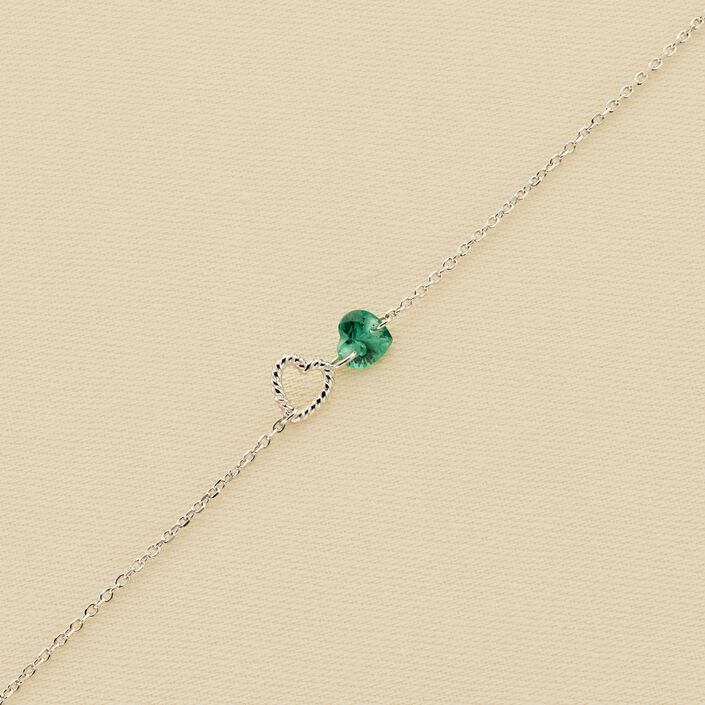 Pulsera de cadena BEGUIN - Verde / Plata - Pulseras  | Agatha