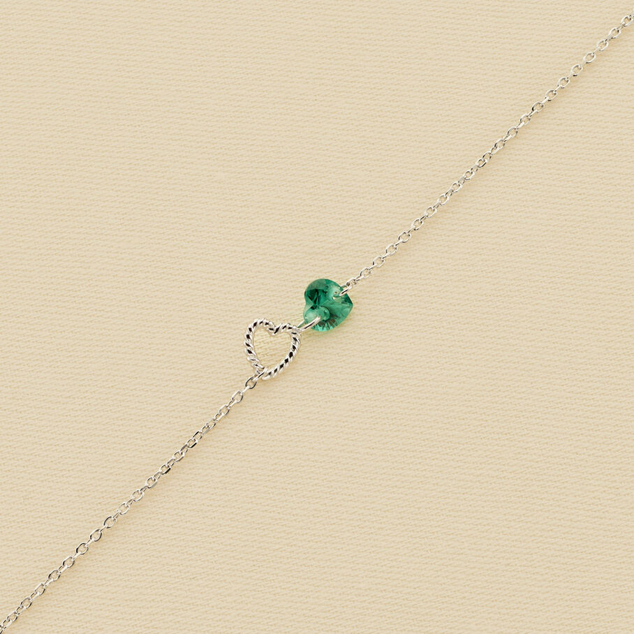Pulsera de cadena BEGUIN - Verde / Plata - Pulseras  | Agatha