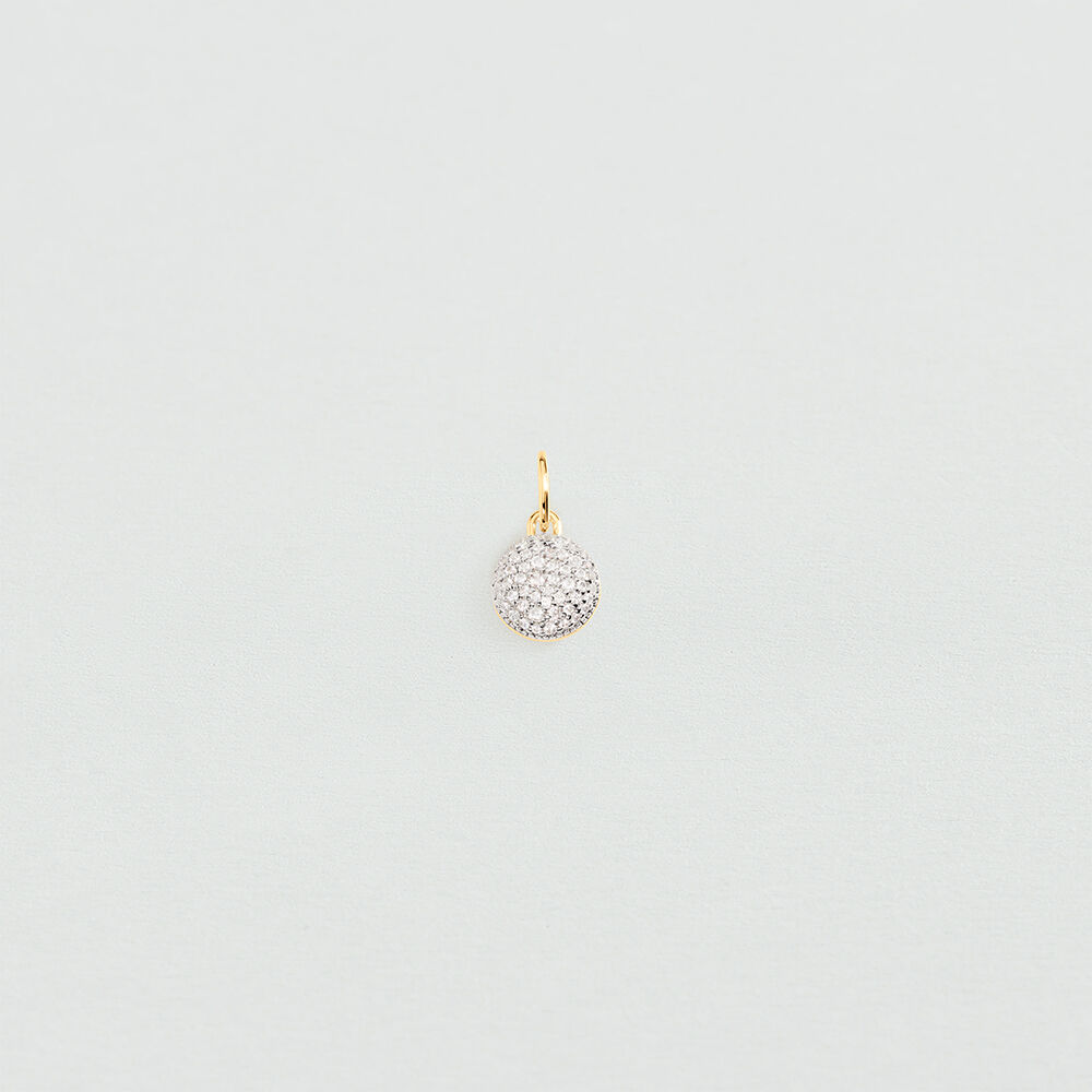 Colgante BOLA PAV&Eacute; - Cristal / Dorado - Joyas  | Agatha