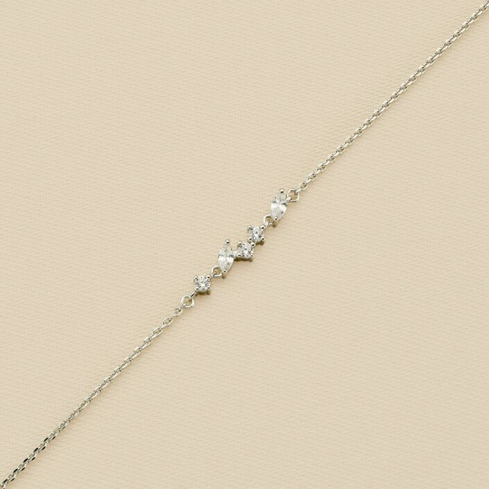 Pulsera de cadena PLEIADES - Cristal / Plateado - Pulseras  | Agatha