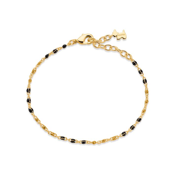 Pulsera de cadena SMARTY - Oro / Negro - Pulseras  | Agatha